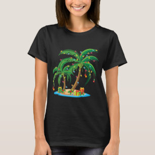 Camiseta Árvore de Palma de Natal Tropical Xmas