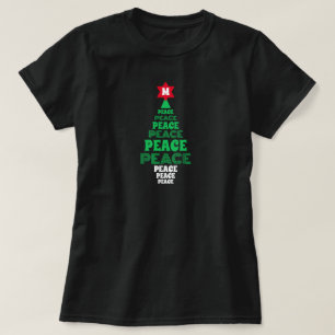 Camiseta Árvore de Paz de Natal Bastante Personalizada Pret