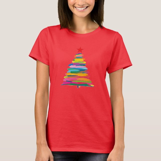 Camiseta Árvore de Pincel Abstrata (Frente)