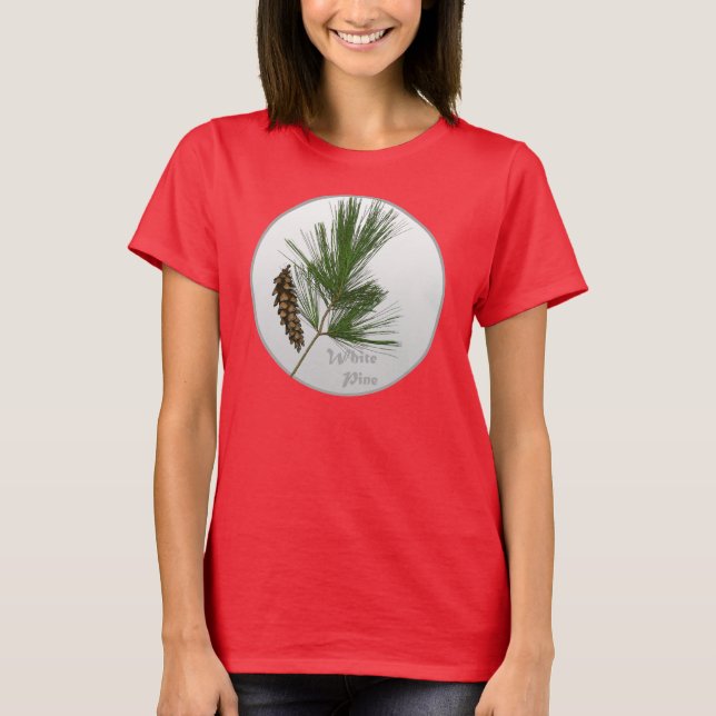 Camiseta Árvore de pinheiro branco (Frente)
