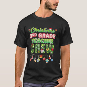 Camiseta Árvore de pinheiro de Feliz de Professores do 3º a