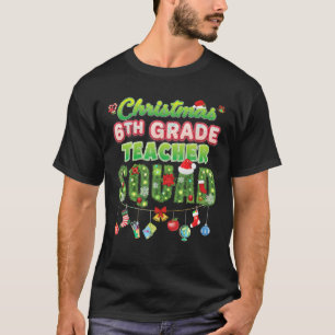 Camiseta Árvore de pinheiro de Feliz na quadra da 6 de Nata