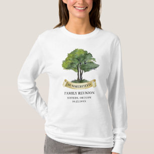 Camiseta Árvore de Reunião de Família de Verão Presente Com