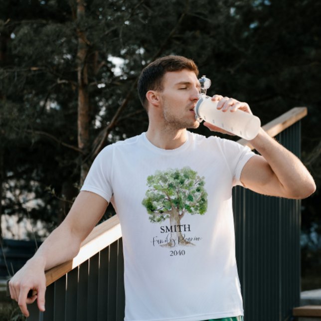 Camiseta Árvore de Reunião Personalizada da Família (Personalized family reunion t-shirt)