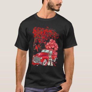 Camiseta Árvore de São Valentim do Cute Miniature Schnauzer