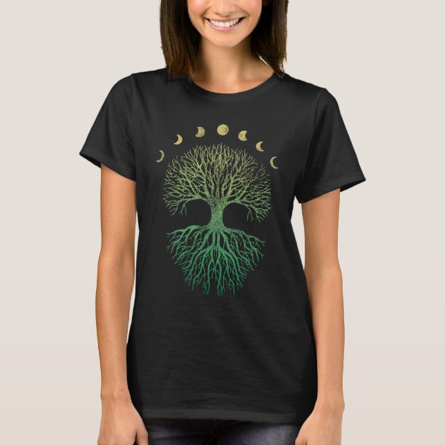 Camiseta Árvore De Vida Lâmpada Vivendo Cores Celtas Vestid (Frente)