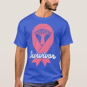 Camiseta Árvore De Vida Rosa De Sobrevivência Do Cancer Mam