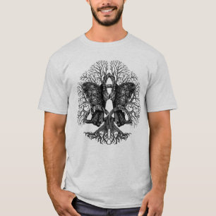 Camiseta Árvore de vida - Yggdrasil com corvos