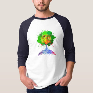 Camiseta Árvore do arco-íris de vida