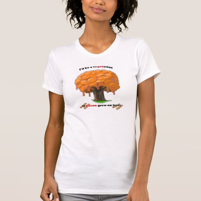 Camiseta árvore do bacon (Frente)