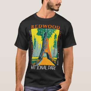 Camiseta Árvore do Candeeiro do Parque Nacional de Redwood 