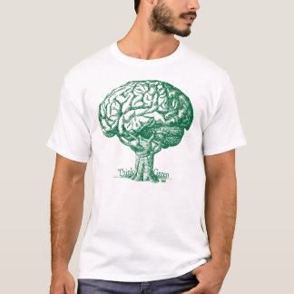 Camiseta Árvore do cérebro do pense verde