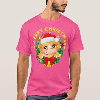 Camiseta Árvore do Dinossauro Engraçado de Natal Rex