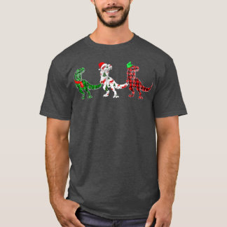 Camiseta Árvore do Dinossauro Funcional Xmas Luz Vermelha X