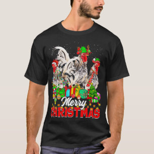 Camiseta Árvore do Natal Luz de Natal Animais de Frango do