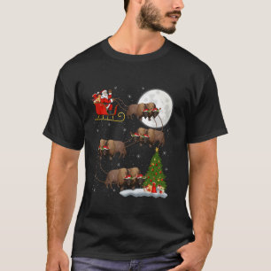 Camiseta Árvore do Natal Luz Papais noeis Engraçados Andand