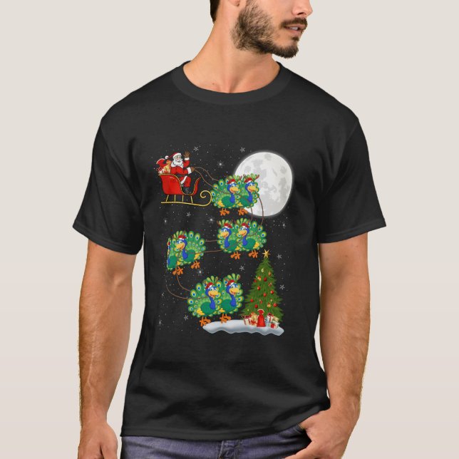 Camiseta Árvore do Natal Luz Papais noeis Engraçados Andand (Frente)