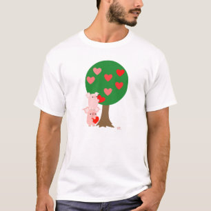 Camiseta Árvore do t-shirt simples do amor (design na part