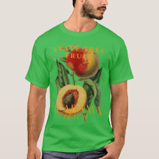 Camiseta Árvore do Território do Alabama Fruta Peach