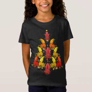 Camiseta Árvore do Xmas Lula Dotada de Santa Hat