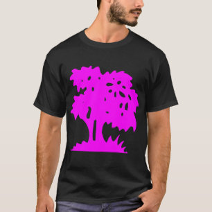 Camiseta Árvore dos desenhos animados - magenta