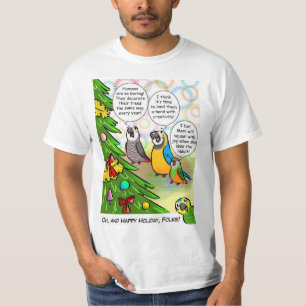 Camiseta Árvore dos papagaios e de Natal