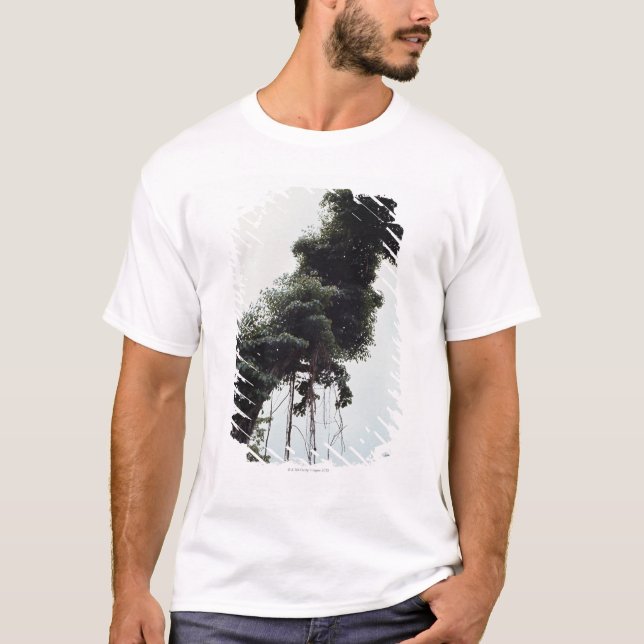 Camiseta Árvore e videiras elevadas na selva (Frente)
