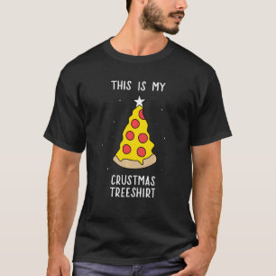 Camiseta Árvore Engraçada Da Pizza De Natal