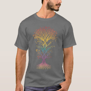 Camiseta Árvore Engraçado de DNA Teatro de Genética da Vida