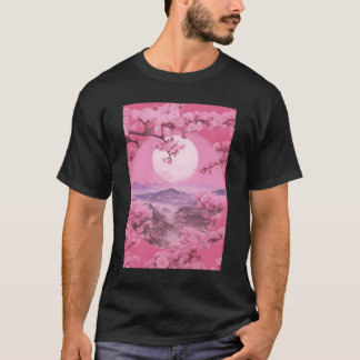 Camiseta Árvore Estética Japonesa Sakura Flor de Cerejeira