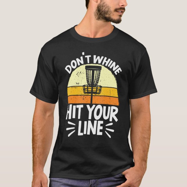 Camiseta Árvore Estúpida de Golfe de Disco Ataca Sua Linha  (Frente)