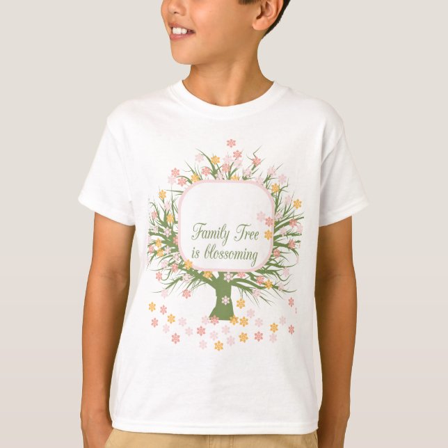 Camiseta Árvore Familiar Brilhante (Frente)
