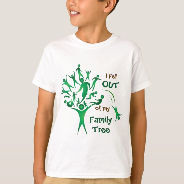Camiseta Árvore Familiar Engraçado (Frente)