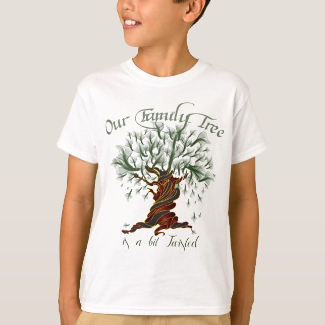 Camiseta Árvore familiar um pouco torcida (Frente)