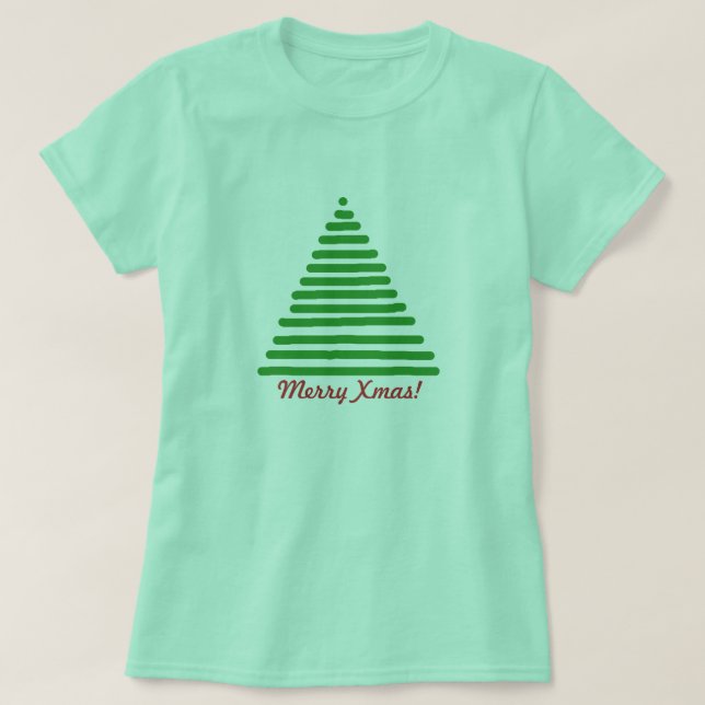 Camiseta - Árvore Feliz de Natal (Frente do Design)