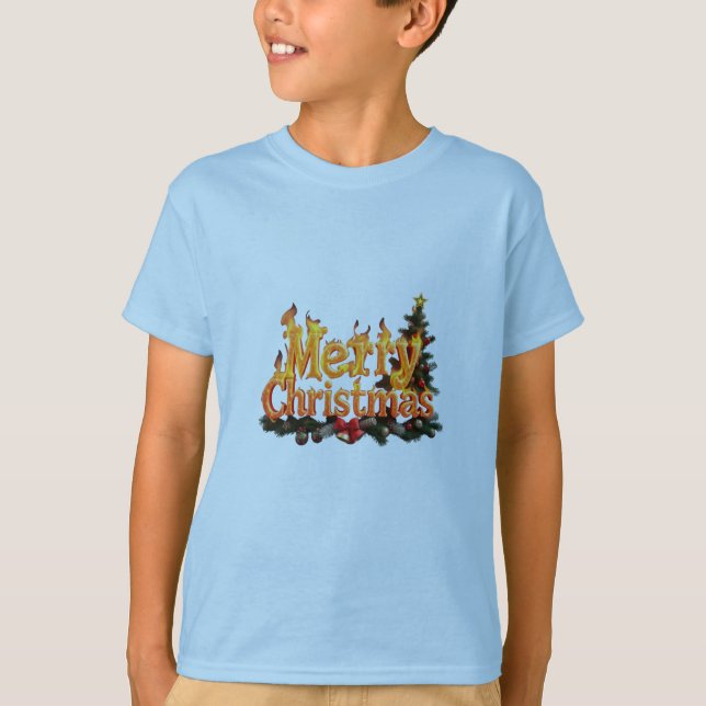 Camiseta Árvore Feliz de Natal (Frente)
