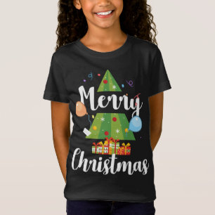 Camiseta Árvore Feliz de Natal Árvore Engraçada de Natal