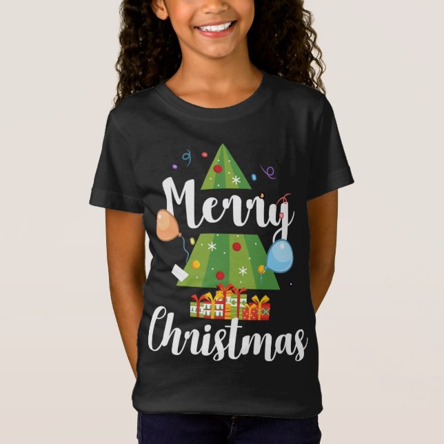 Camiseta Árvore Feliz de Natal Árvore Engraçada de Natal (Frente)