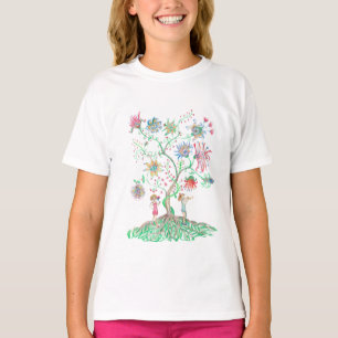 Camiseta Árvore Floral Caprichosa