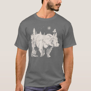 Camiseta Árvore Florestal de Vida Selvagem do Amante de os