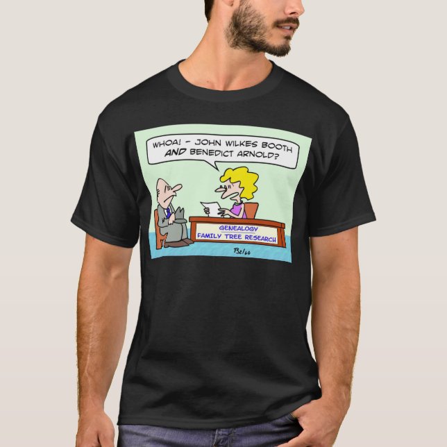 Camiseta árvore genealógica de Benedict arnold da cabine (Frente)