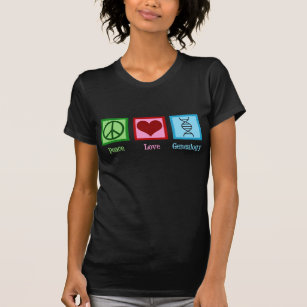 Camiseta Árvore genealógica do amor da paz