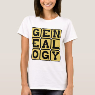 Camiseta Árvore genealógica, estudo das árvores