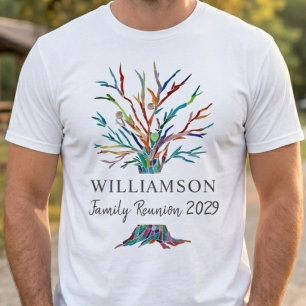 Camiseta Árvore genealógica personalizada Reunião de famíli