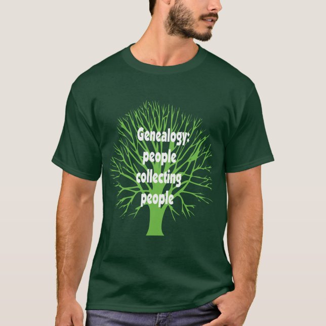 Camiseta Árvore genealógica: Pessoas que recolhem pessoas (Frente)
