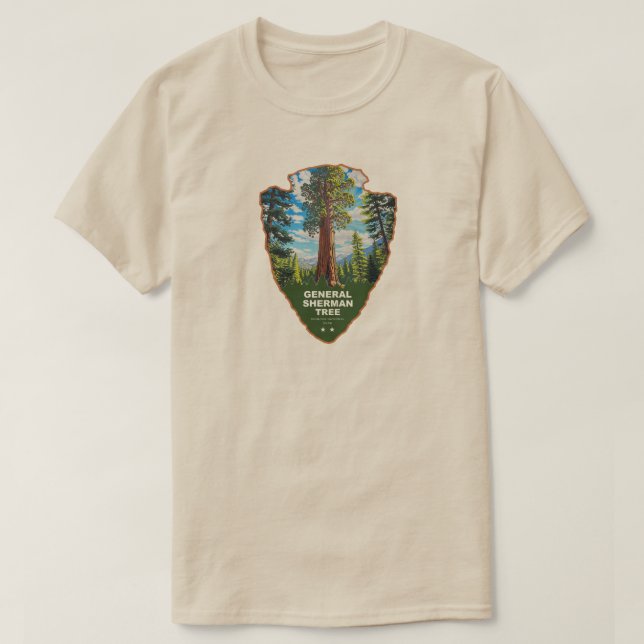Camiseta Árvore General Sherman Sequoia NP Arrowhead (Frente do Design)