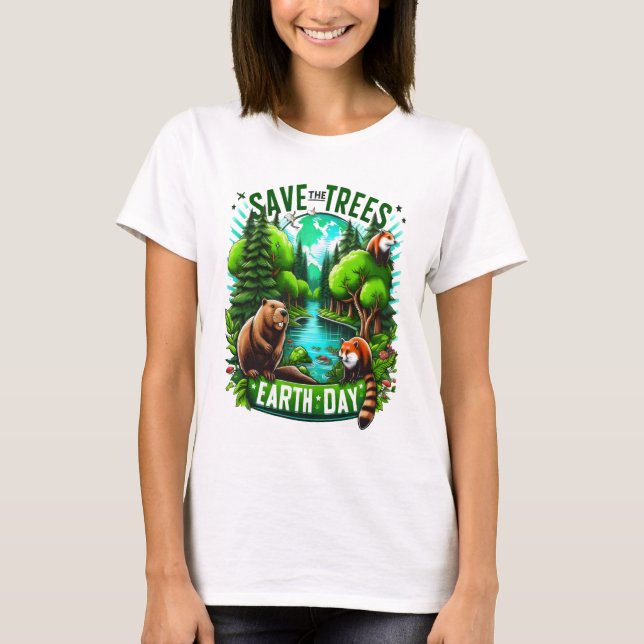 Camiseta Árvore Hino Dia da Terra (Frente)