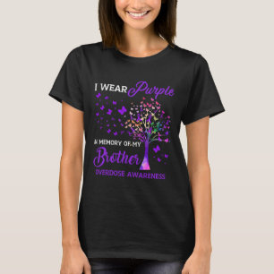 Camiseta Árvore I Veste Memória Roxa Da Sobredosagem Irmão