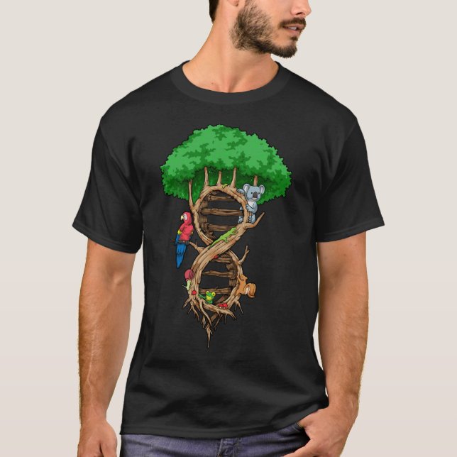 Camiseta Árvore infinita de DNA vital ambiente de biologia  (Frente)