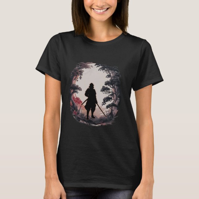 Camiseta Árvore Japonesa Aikido da Vida Samurai Art (Frente)